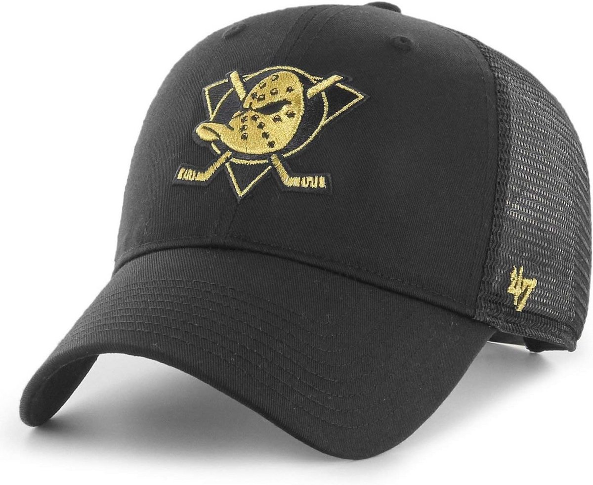 Trucker Cap met Anaheim Ducks Logo - Verstelbare Snapback Pet in Zwart