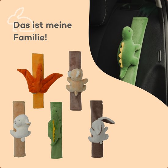 Cute since 1999 - Gordelhoes kind - Groene dinosaurus gordelbeschermer kind - gordelhoezen voor auto en autostoel - 27cm x 6 cm van Merkloos — afbeelding 2