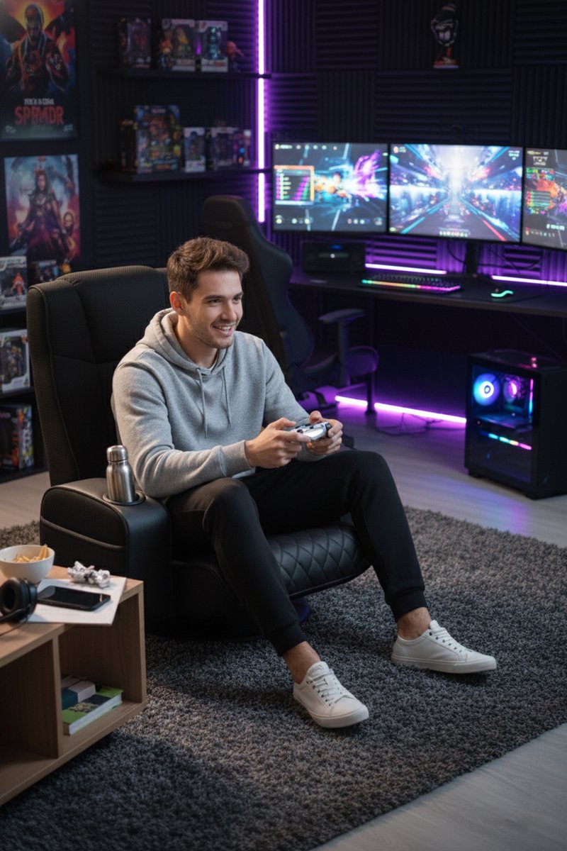 VDD Gaming - Gamestoel - Vloerstoel - Gamestoel zwart - afbeelding 3