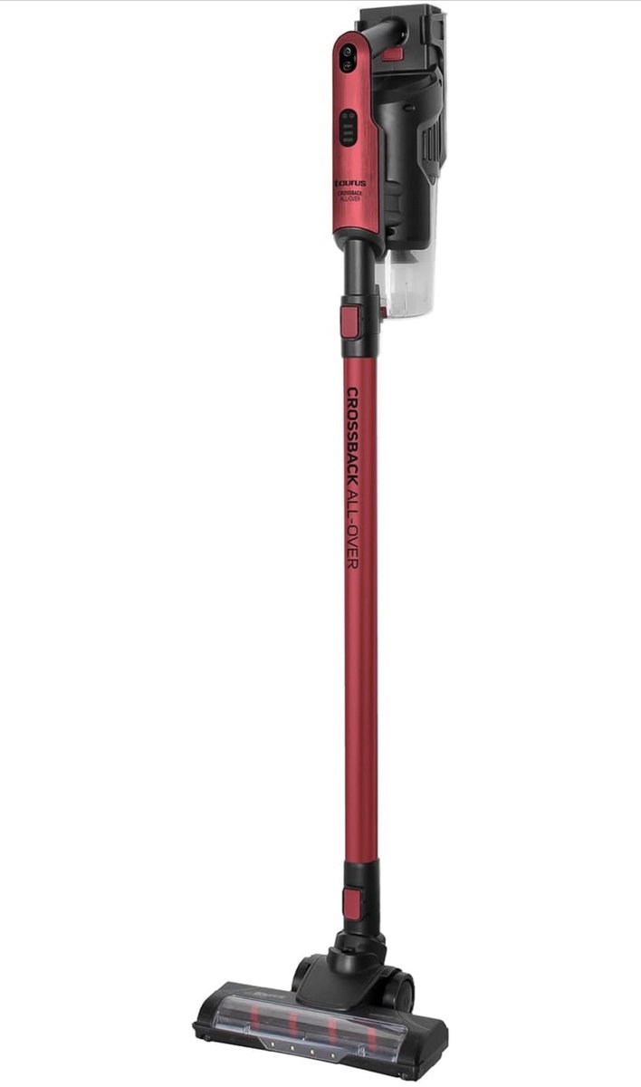 Taurus Crossback All Over 2-in-1-steelstofzuiger Batterij/Accu Droog EPA Zakloos Zwart, Rood 2,2 Ah