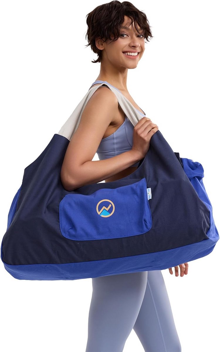 Ruime Yogamattas met 4 Zakken en Fleshouder - Lichtgewicht Draagtas voor Yoga en Sport
