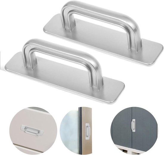 Gate Handvat Scherm Deurklink in Roestvrij Staal Poort Handgreep Hek Kast Handgrepen Voor Buiten Garage Interieur 2 Packs,3in