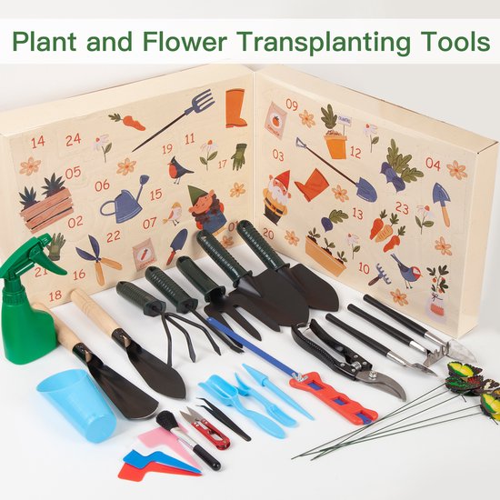 Calendario de Adviento de Navidad 2025 con kit de jardinería para adultos - Incluye herramientas de poda para el jardín - Un regalo de Navidad para los amantes de la jardinería - Apto tanto para hombres como para mujeres. van Merkloos	 — afbeelding 2