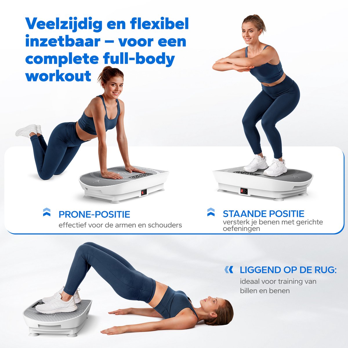 MERACH Trilplaat, Stille En Compacte Trilplaat Voor Lichaamsvorming Ontspanning Met Comfortabel Siliconen Pad Led Display Afstandsbediening Zwart 2607517066