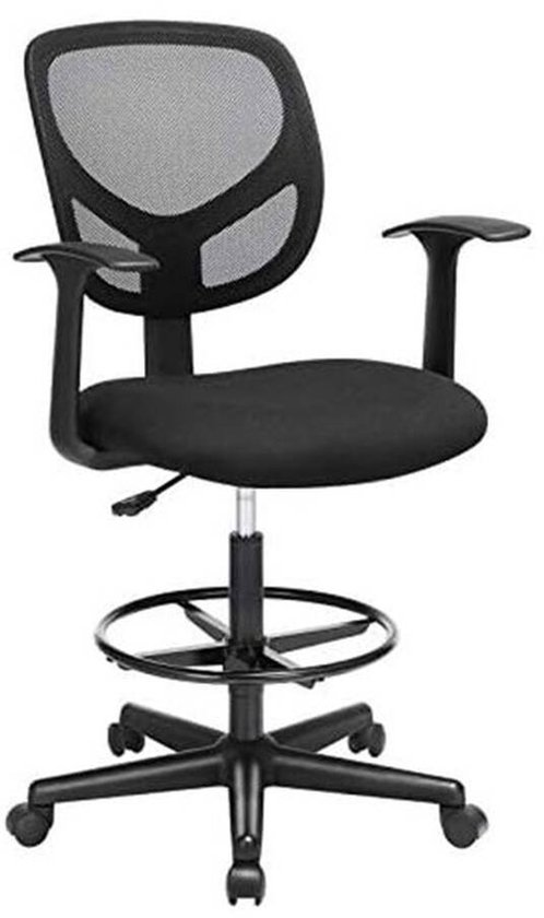 SONGMICS ergonomische hoge bureaustoel met armleuning