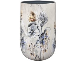 TS Collection - Vaas Designed by Lammie - Moonlight meadow - 20x29 - Metaal & Epoxy - Exclusieve woonitems voor binnen - Handgemaakt - Unieke print - Designed by Lammie