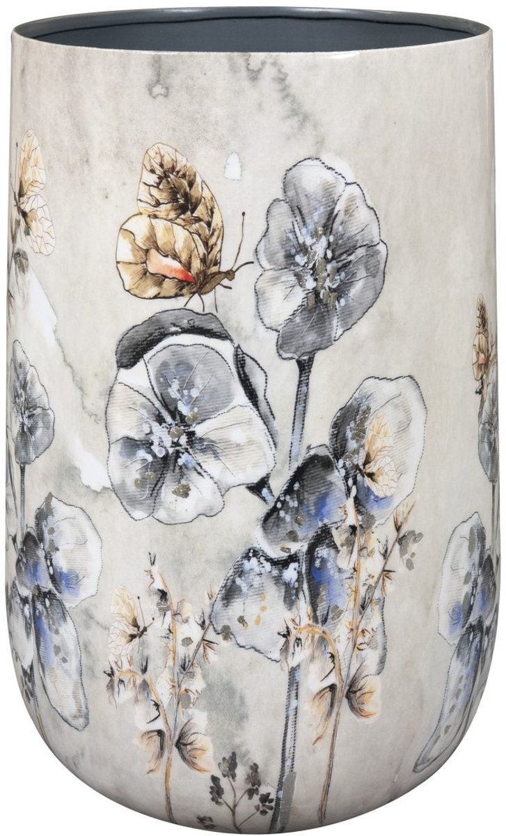 TS Collection Vaas Designed by Lammie - Moonlight meadow - 20x29 - Metaal & Epoxy - Exclusieve woonitems voor binnen - Handgemaakt - Unieke print - Designed by Lammie