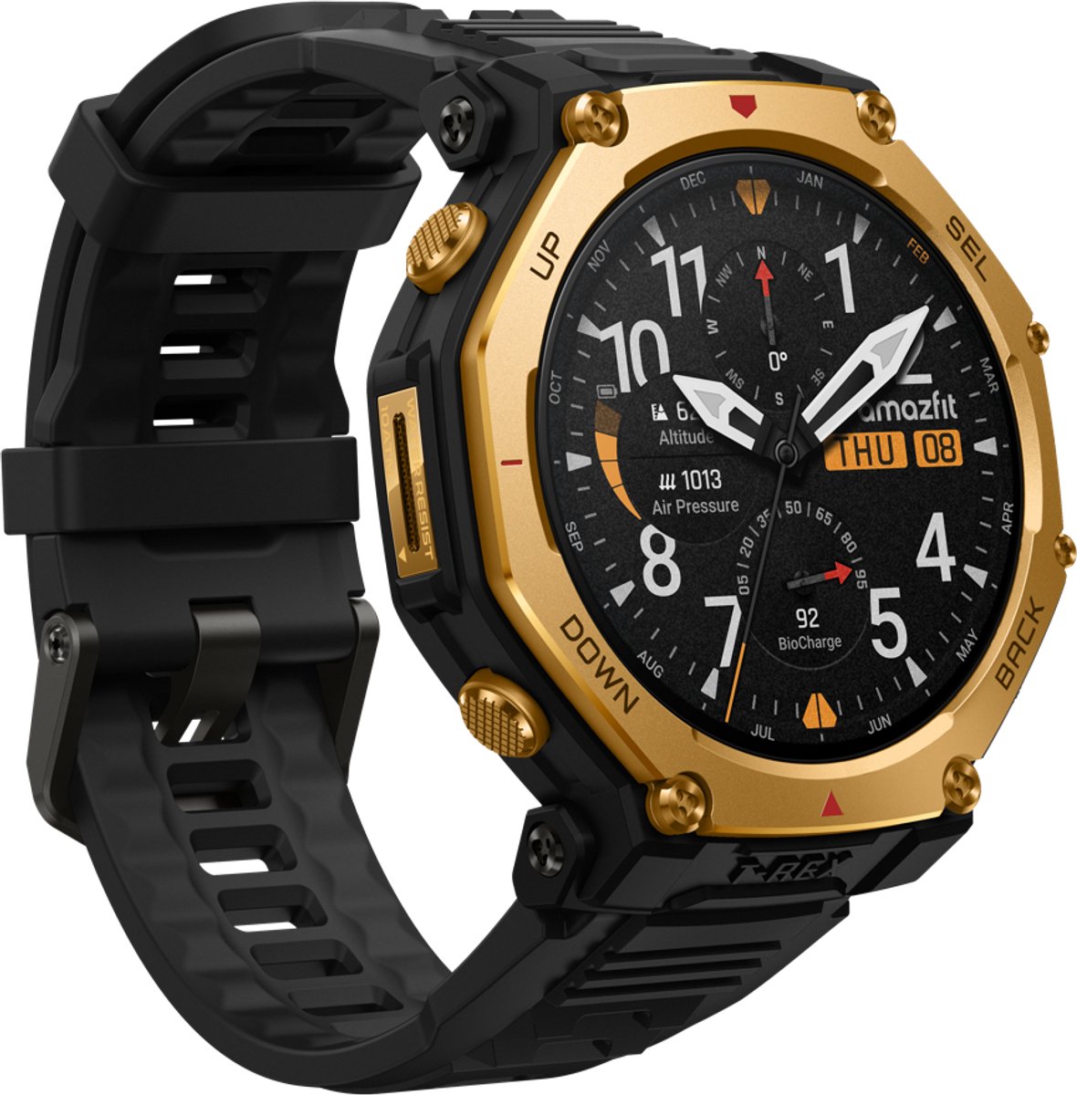 Zepp Amazfit T-Rex 3 Pro Smartwatch 48mm Zwart-Goud - afbeelding 3
