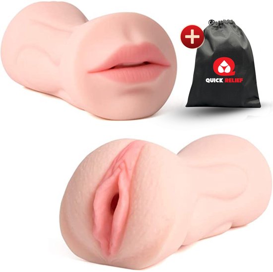 Quick Relief Lisa™ - Masturbator - 2 in 1 - Pocket Pussy - Sex Toy voor Mannen - 21 cm