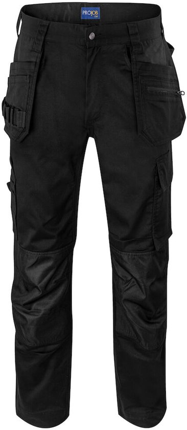 Pantalon extensible ProJob 5570 avec poches genoux et poches clous 645570 - Zwart - C54/154