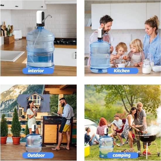 VEVOR Pompsysteem voor flessenwaterdispenser, 5 gallon dispensersysteem, automatische elektrische waterdispenser, waterkanpomp met enkele inlaat, compatibel met koffie-/theemachines, koelkasten