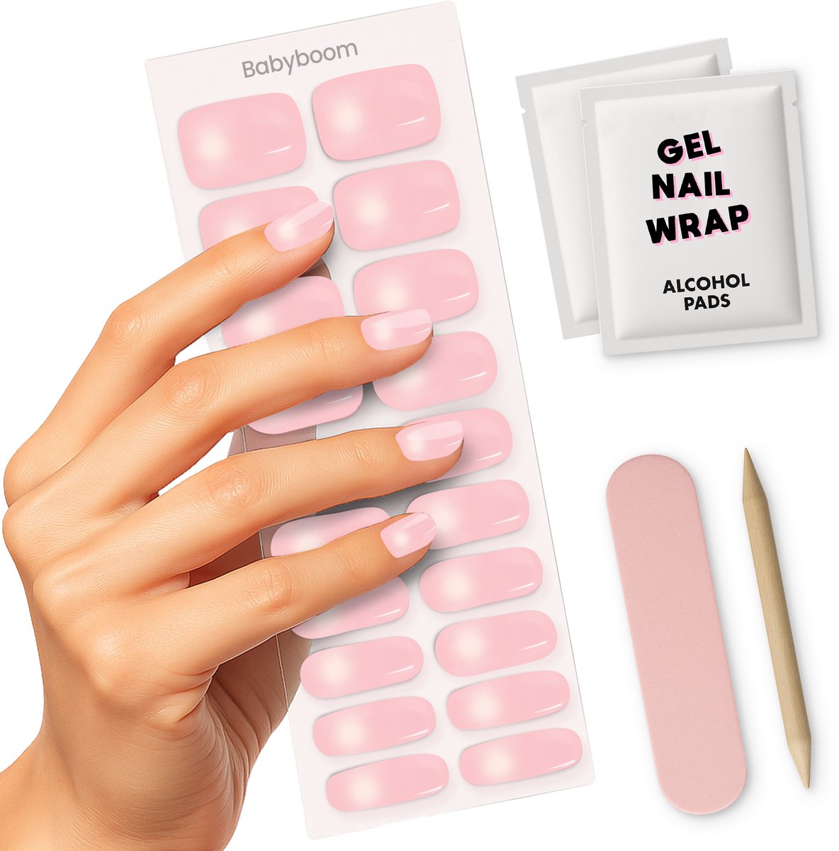 Gel Nail Wrap - Roze - Babyboom Blush - Gel nail wraps - UV nail wraps - Gel nail stickers - Gel nail foil - Nail stickers - Gel nagel wraps - UV nagel wraps - Gel nagel stickers - Nagel wraps - Nagel stickers