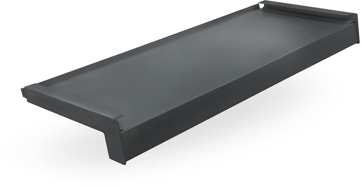 DQ-PP Vensterbank Staal + Poedercoating - 100 cm - Antraciet RAL 7016 - Diepte 35 cm - Weersbestendig - Incl. aluminium eindkappen - Vensterbank - Buitenvensterbank - Vensterbank - Buiten