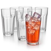 Verres "long drinks" Glozini - 470 ml - Set de 6 - Glas à smoothie - Glas à matcha