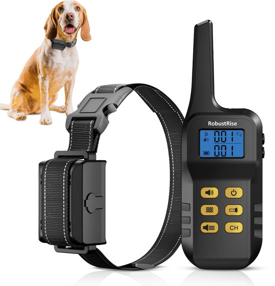 RobustRise X3 Pro - Anti Blafband voor Honden - Trainingshalsband voor Kleine en Grote Honden - Blafband met Geluid en Vibratie - Waterdicht - Blafstop Halsband - Hondentrainer - Anti blaf apparaat zonder schok
