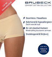 Brubeck Caleçon Sous-Vêtements Femme - Coton Élastique Sans Couture - Lot de 2 - Beige - L
