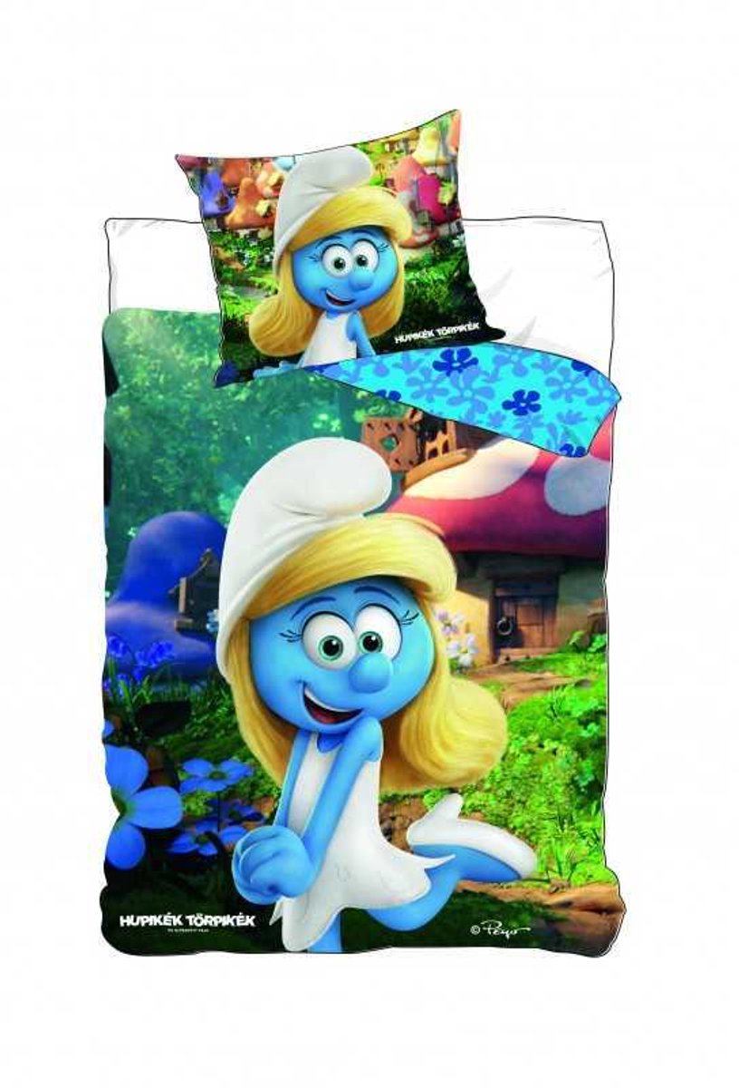 De Smurfen - Smurfin - Dekbedovertrek - 140x200 Cm - Eenpersoons - Meisje.