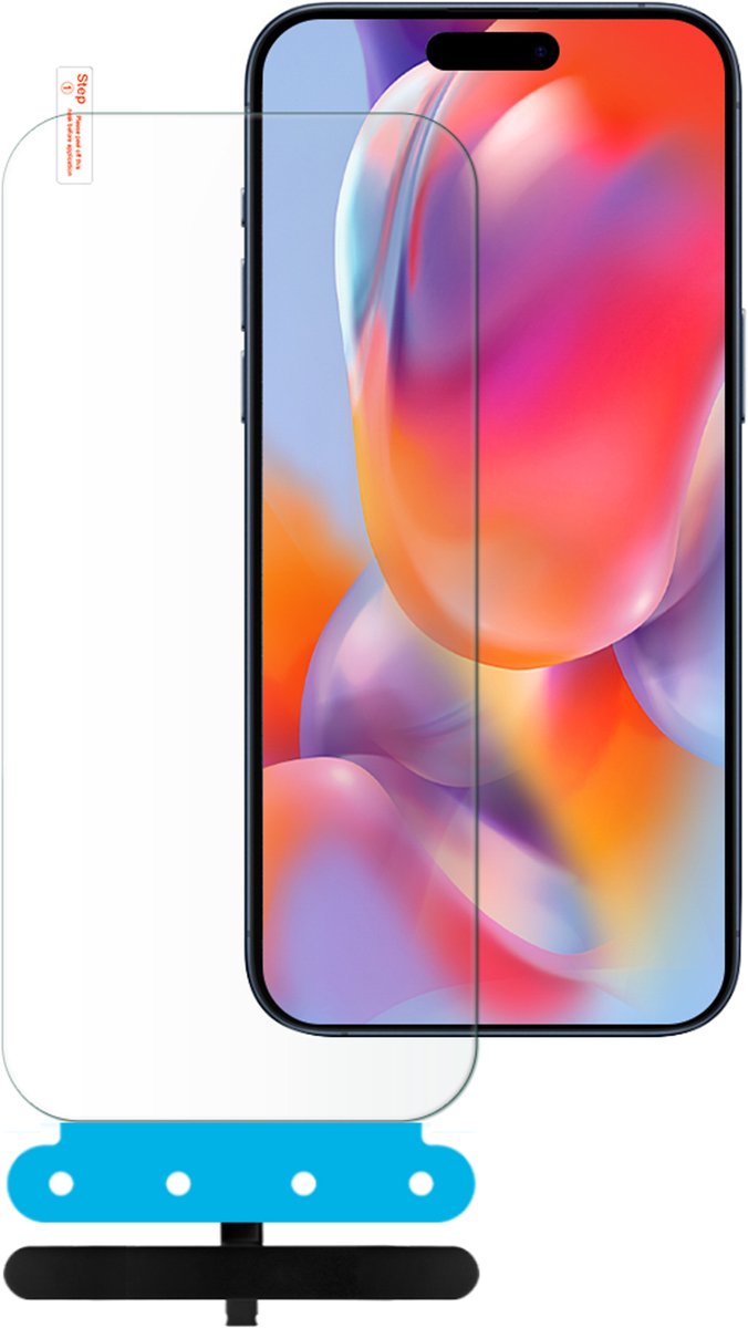 Glaasie iPhone 16 Pro glazen screenprotector met applicator