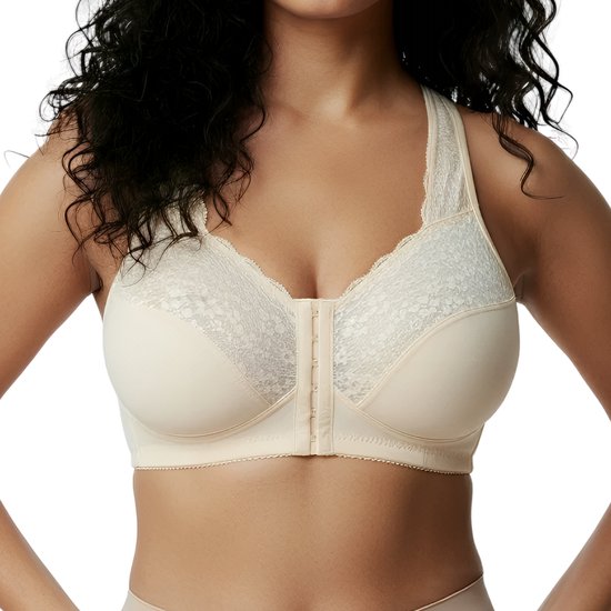 BH Push up femme fermeture devant - BH avec armatures - Taille XL - Beige - BH -gorge Comfort - soutien-gorge postopératoire - BH sans armatures - BH rembourré - BH -gorge invisible - BH gorge de maintien - Soutien-gorge femme