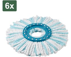 6x Mopkop CLEAN TWIST Disc Mop micro duo - Mopkop voor de Set CLEAN TWIST Disc Mop en de Set Combi Disc Mop - Ideaal voor grondig schoonmaken van alle soorten vloeren, dankzij het 2-vezels-systeem