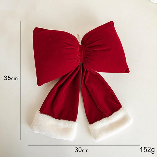 erstboomversieringen, Kerstkrans Strikken Rood Mini 16 Stuks, Kerst Gestreepte Boog,Hangende