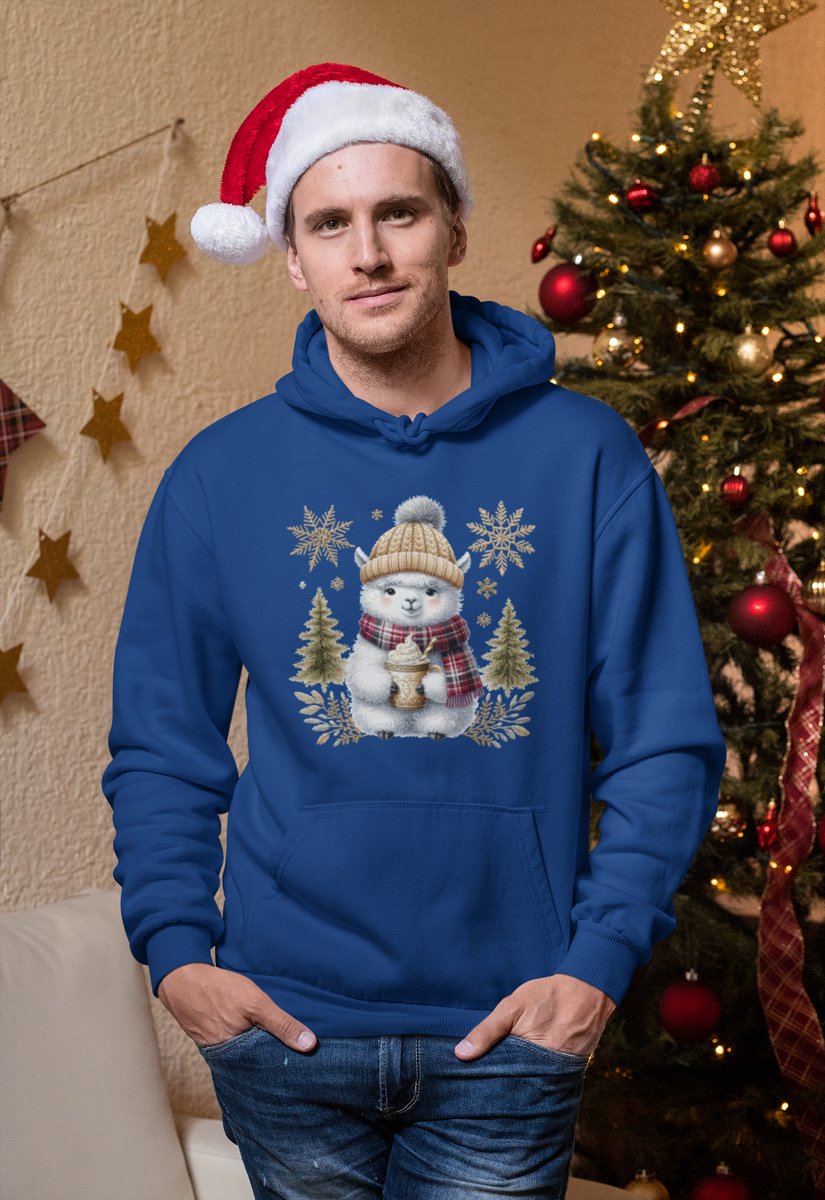Cozy Llama - Kersttrui - Kerst Trui Navy - Grappig Kersttrui - Maat XXL - Limited Edition
