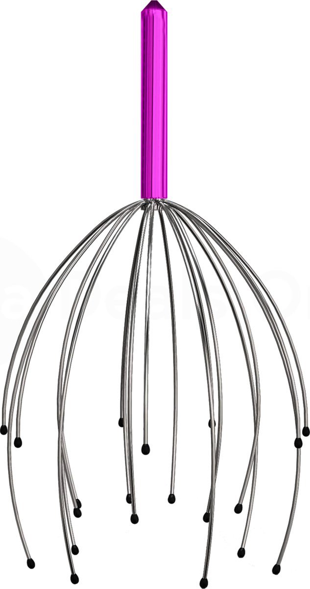 MDO Massagespin - Hoofdmassage spin - Hoofdspin - Massage - RVS - Roze