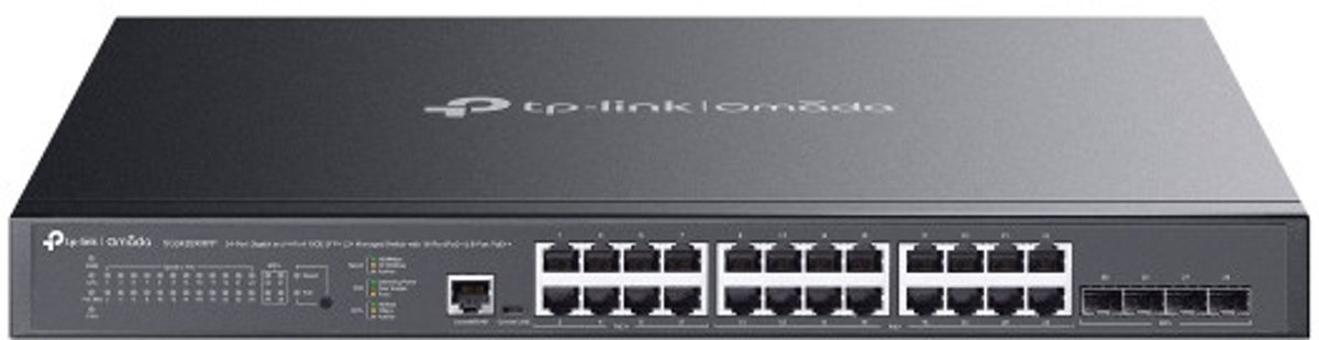 TP-Link Omada SG3428XMPP netwerk-switch Managed L2+ Gigabit Ethernet (10/100/1000) Power over Ethernet (PoE) 1U Zwart