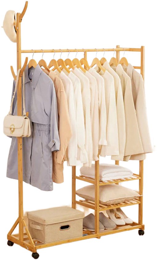 VINTHERA MOA Clothes Rack with Wheels Made of Steel, 41 x
