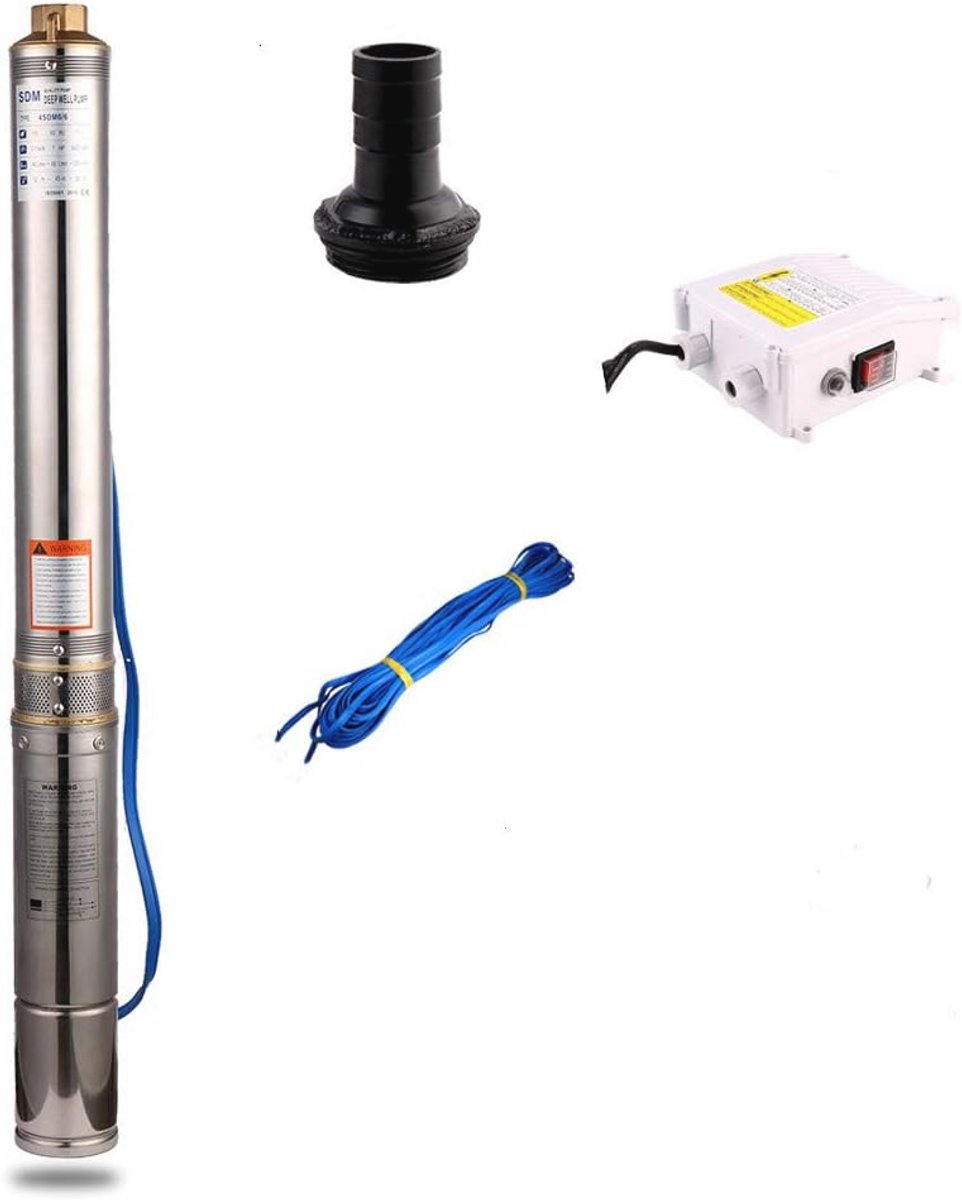 Diepe Rvs Dompelpomp 370W voor Watercirculatie en Tuinieren