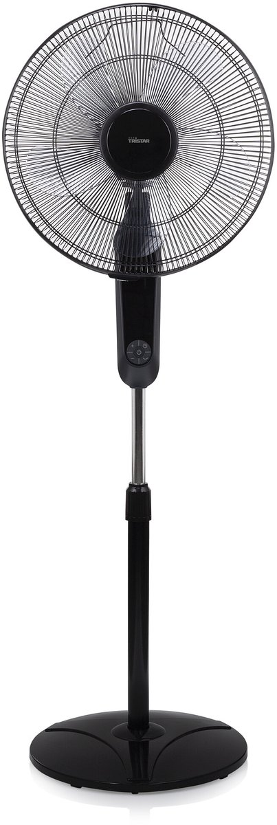 Extra stille digitale ventilator staand - Tristar VE-5880 -   Stille Statiefventilator- DC motor - Ventilatoren met afstandsbediening - Geschikt voor slaapkamer - 40 cm - zwart - 24 verschillende luchtstroomsterktes - draaifunctie