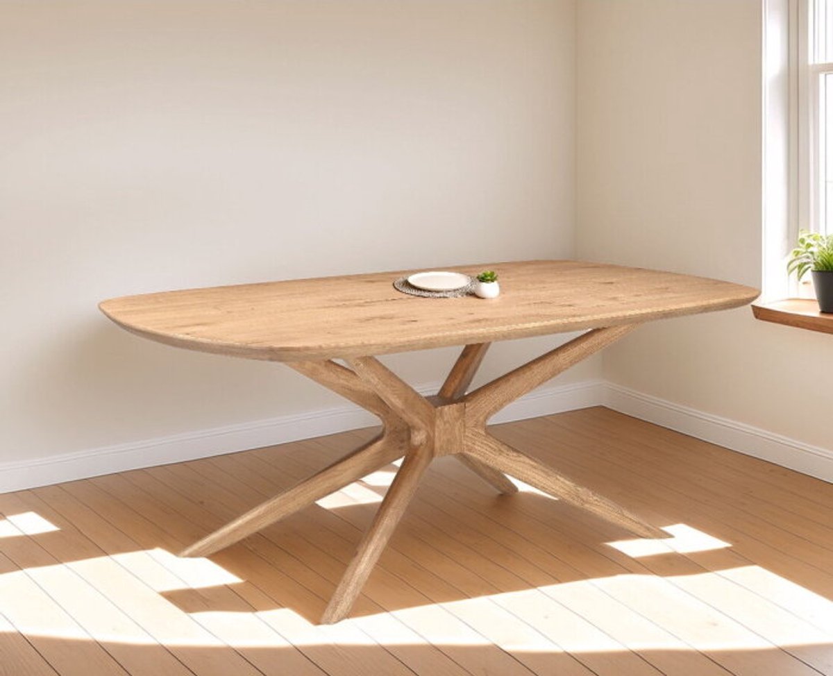 Meubelplaats Eettafel Evi Deens ovaal eiken 240x110 cm - Naturel
