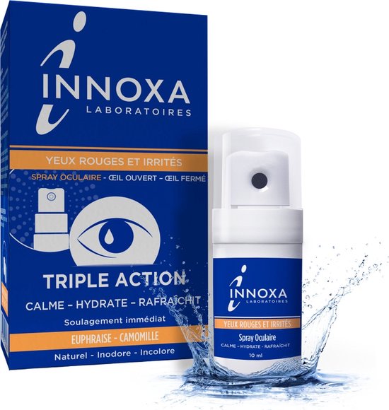 INNOXA Oogspray 10 ml - Rode - Geïrriteerde Ogen - Met Euphraise en Kamille - Geschikt bij Lenzen - pH-neutraal traanfilmvriendelijk