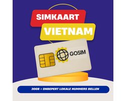 Vietnam Prepaid SIM – 30GB Data + Onbeperkt Bellen | 30 Dagen Geldig | Alle Netwerken