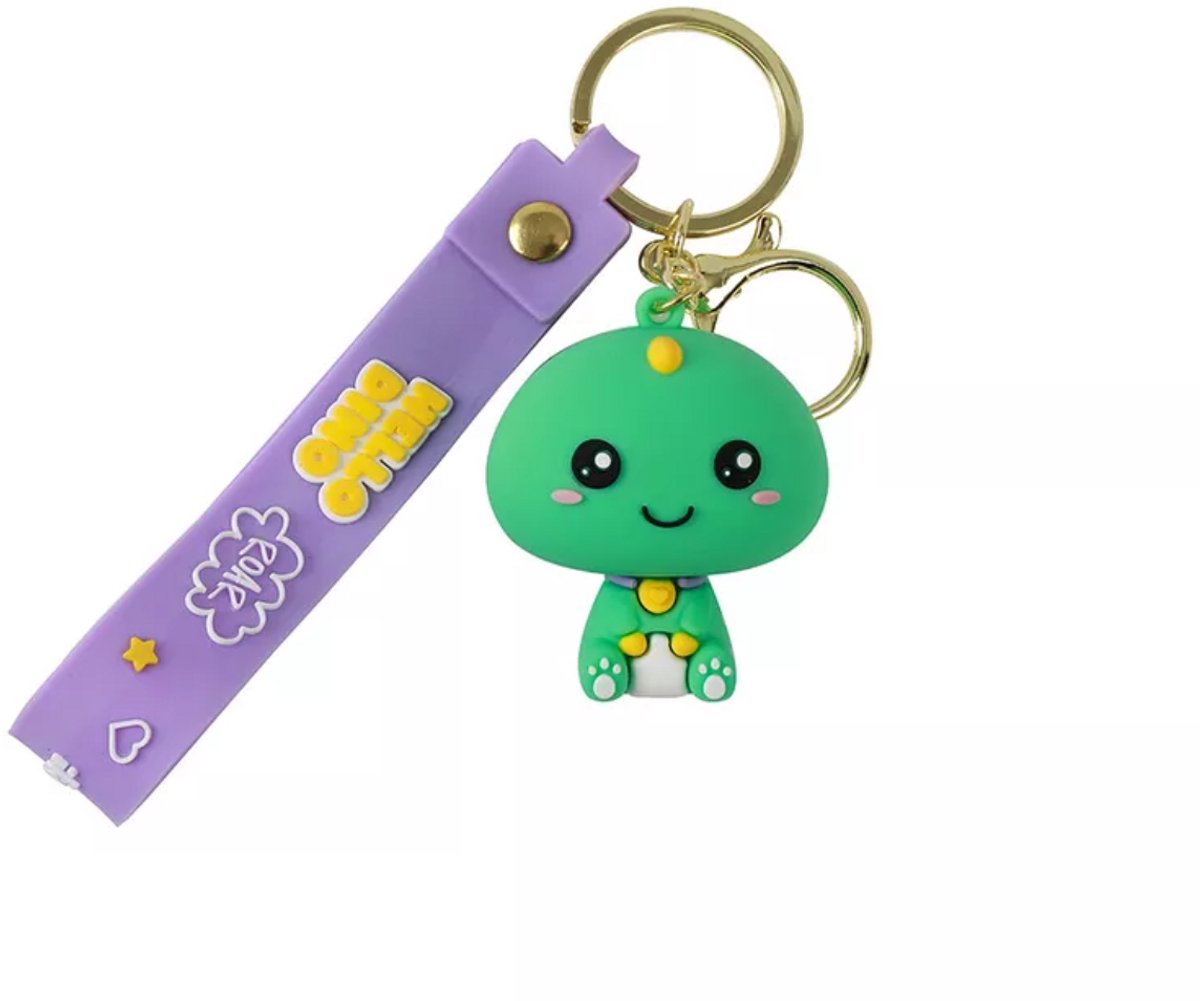 iTotal Sleutelhanger Lanyard HELLO DINO Keychain Plastic and Metal 4x4.5cm