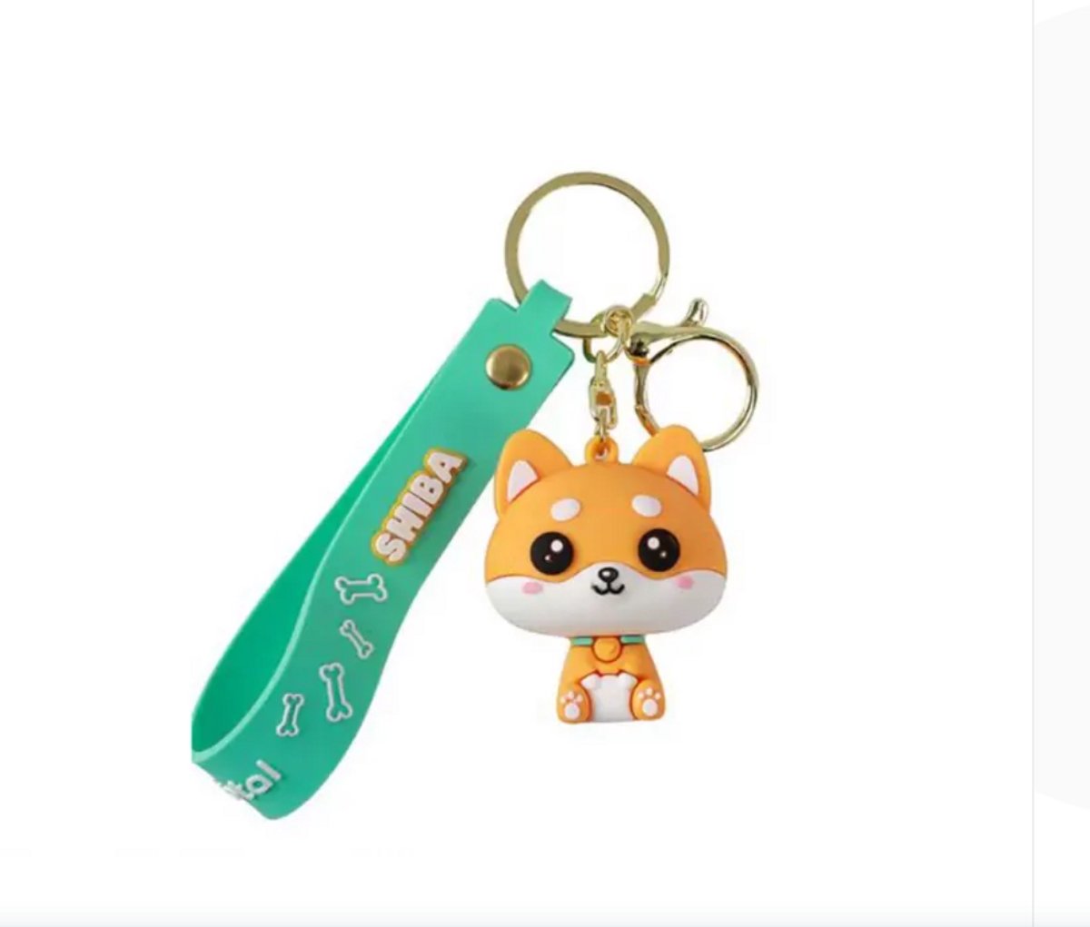 iTotal Sleutelhanger Lanyard SHIBA Keychain Plastic and Metal 4x4.5cm