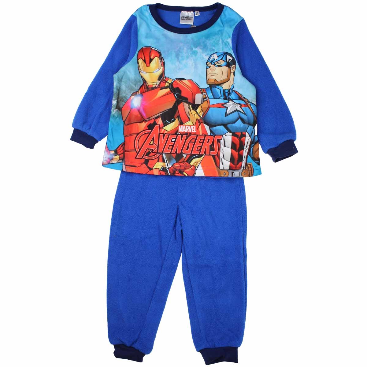 Marvel Avengers Fleece Pyjama - Fleece - Maat 116 (6 jaar - tot 116 cm) Blauw