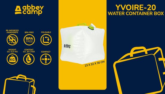 Abbey Camp Watercontainer met handgrepen en tapkraan - 20L van Abbey Camp — afbeelding 4