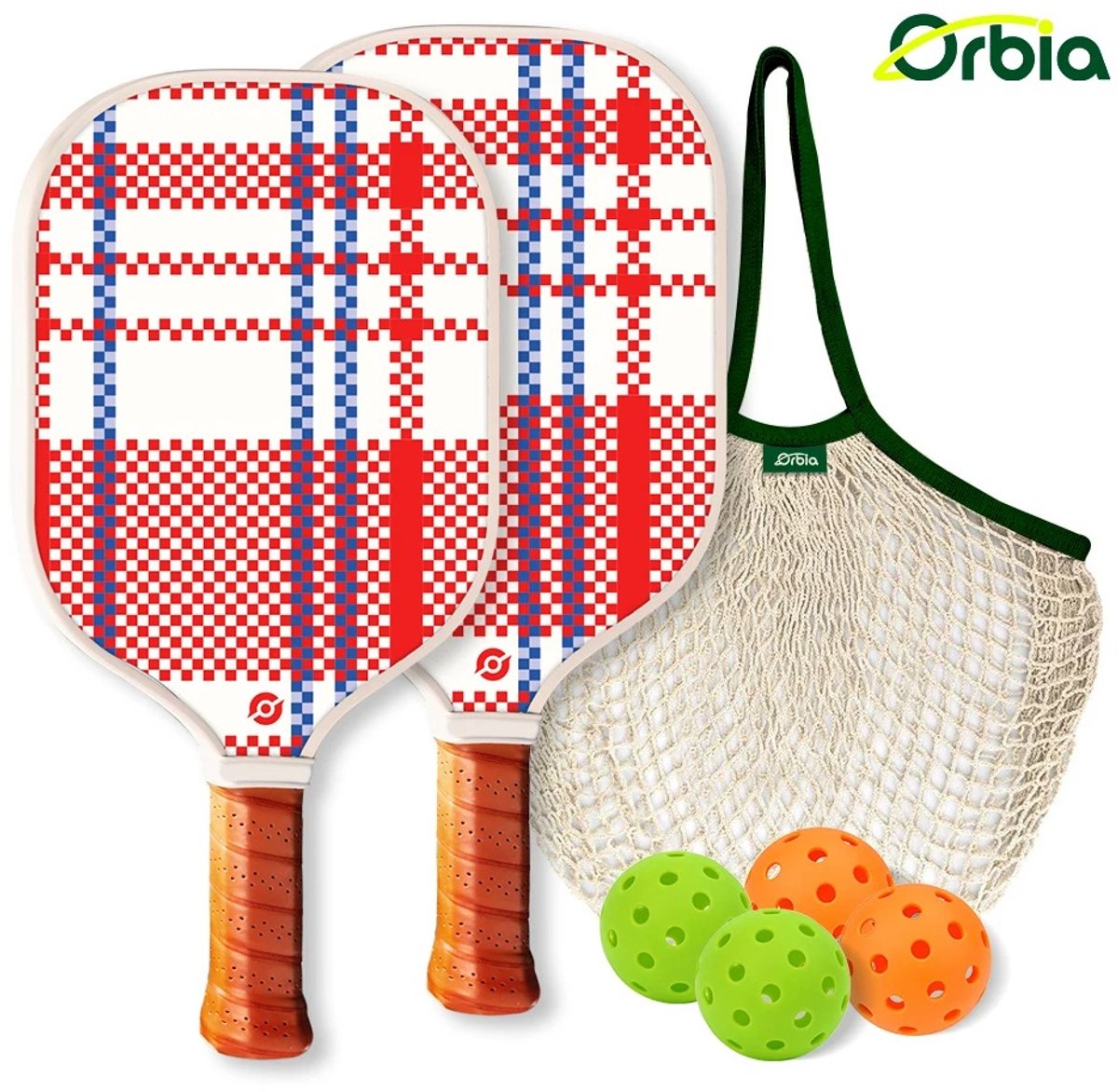 Orbia Pickleball set - 2 Pickleball Paddles - Inclusief ballen en tas - Voldoet aan USA Pickleball richtlijnen