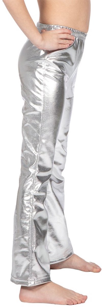 Legging Flared Kind Metallic Zilver - Maat 152
