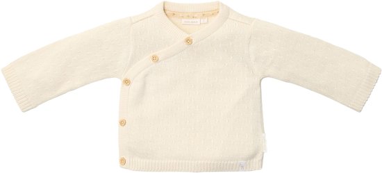Gilet cache-cœur tricoté Little Dutch - Taille 50 - Off White
