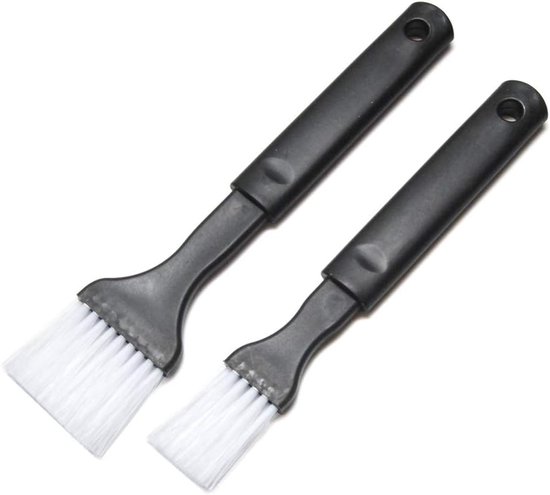 Bakborstel - 2 stuks - Olieborstel - Keukengerei - Plastic - Borstel - Bakvorm Invetten - Boterkwast - Vlees insmeren - BBQ borstel - Gemakkelijk schoon te maken - Zwart