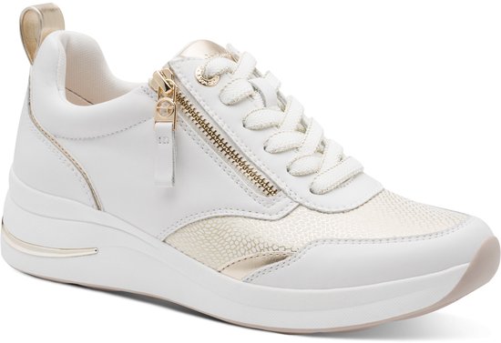 Tamaris Comfort Essentials Dames Sneakers - BLANC/OR