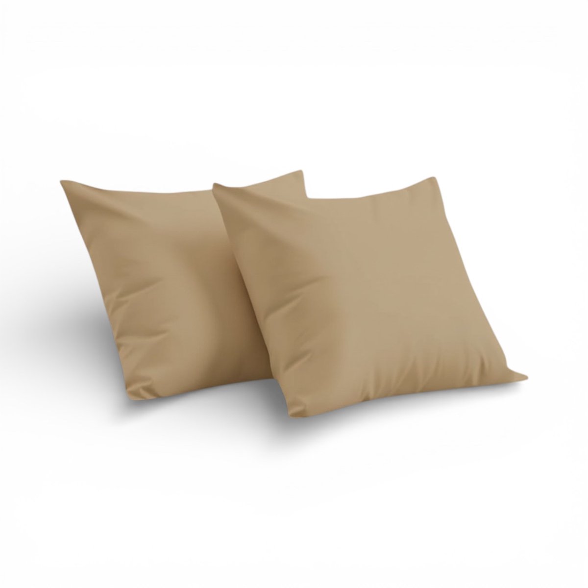 Kasteel - Kussenslopen - 60x70 cm - Zand - 100% Katoen - Set Van 2 Stuks