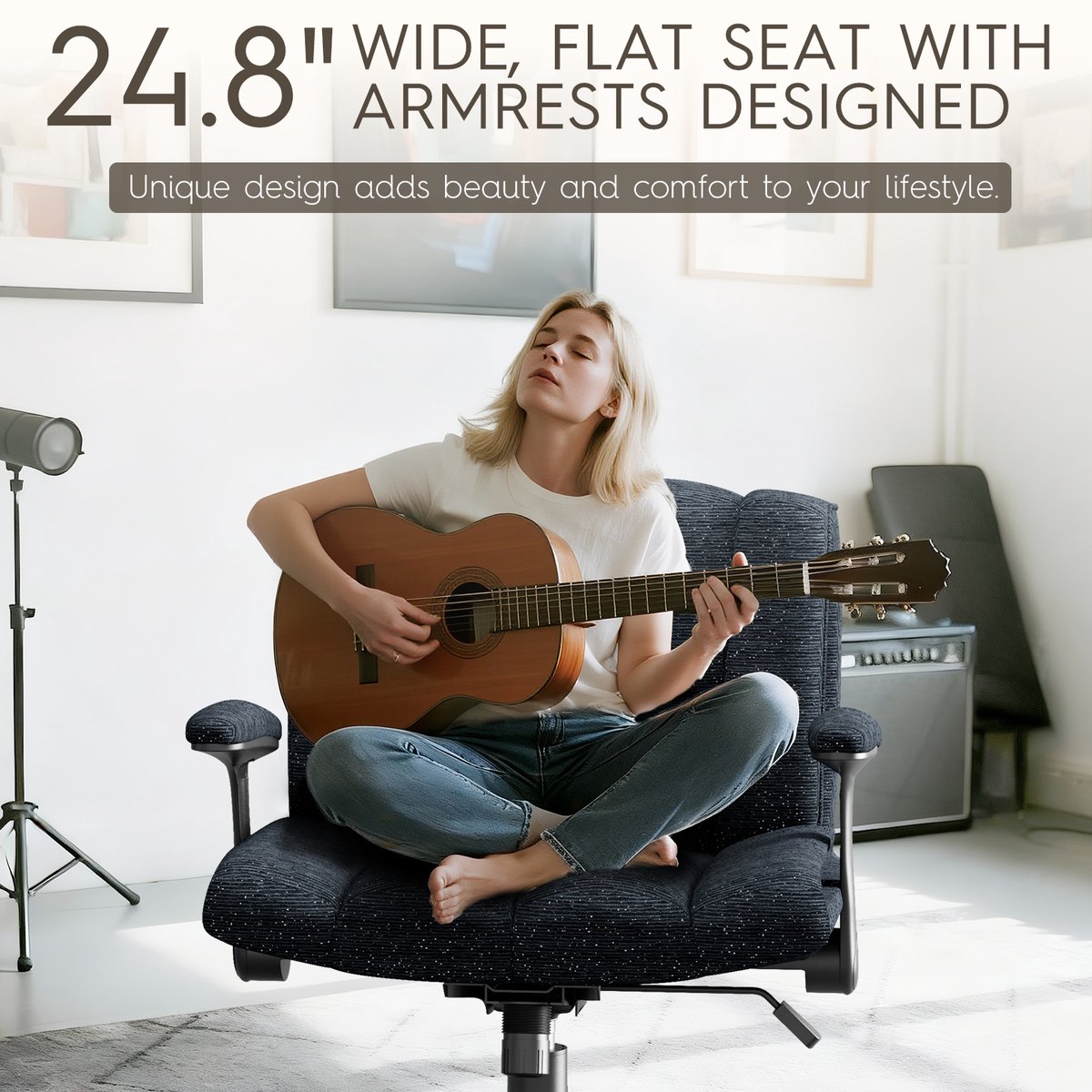 Soontrans Bureaustoel Hoogwaardige Stof - afbeelding 3