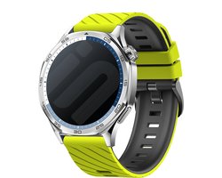 Strap-it Twill Sportbandje Nylon 22mm – geschikt voor Samsung Galaxy Watch 3 (45mm) / Galaxy Watch (46mm) / Gear S3 – Polar Vantage M / M2 / M3 / Grit X / Grit X Pro – Huawei Watch GT 1 / GT 2 / GT 3 / GT 4 (46mm) – Felgeel & Zwart