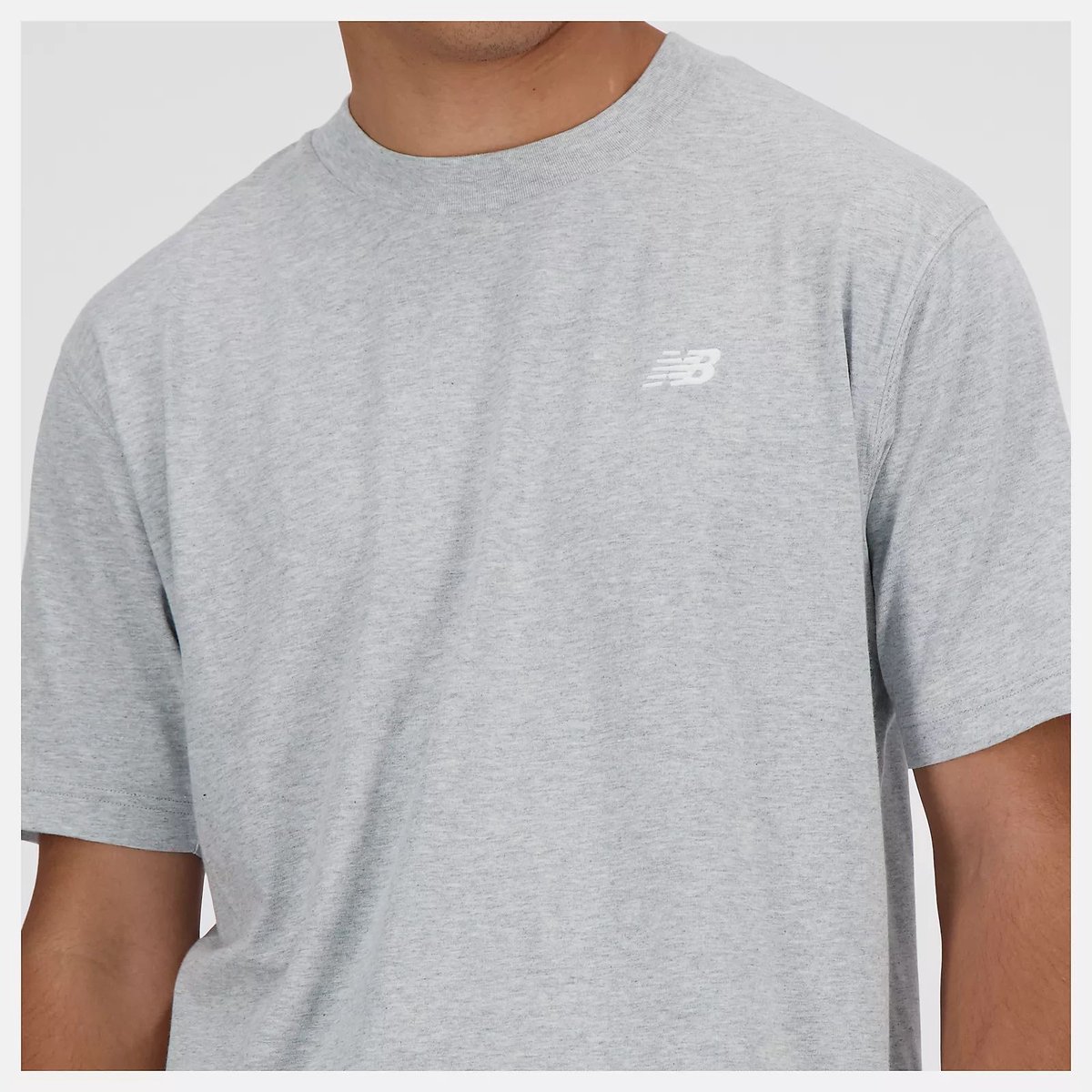 New Balance Sport Essentials Cotton T-Shirt Heren T-shirt ATLETIC Grijs