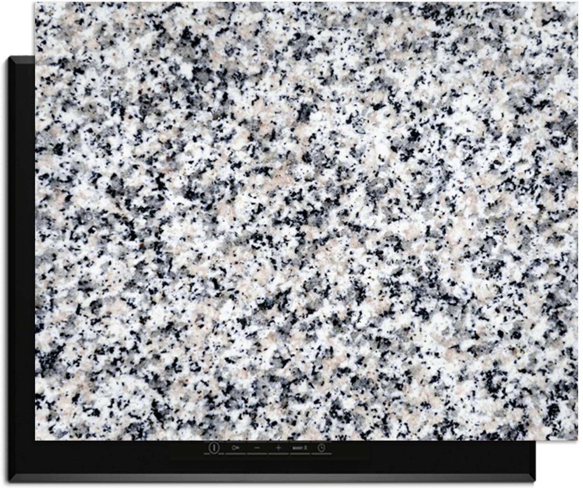 KitchenArt - Classic Granite - Inductie Beschermer - 77x52 cm - Kookplaat Beschermer - Luxe Afdekplaat Inductieplaat - Anti-slip & Oprolbaar - Beschermmat Inductiekookplaat