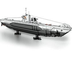 Reobrix 33050 U-Boat Submarine XL mega bouwset | WW2 Army Onderzeeër constructie modelbouw | Creator educatief militair & leger speelgoed bouwpakketten voor kinderen & volwassenen | DIY duik boot geschikt voor Lego | Bouwdoos met 3624 bloks