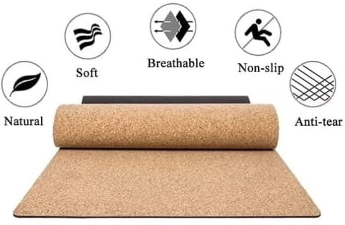 yogamat - Yogamat Kurk MANDALA – Antislip –Milieuvriendelijk met TPE-Onderlaag –183×61,5×0,5 cm –Voor Yoga, Pilates, Spirituele Momenten, Ontspanning en Fitness–Inclusief Gratis Draagriem–Lichtgewicht, Duurzaam en met Gerecyclede Verpakking/ MANDALA — cadeau in Sport & Outdoor - foto 6